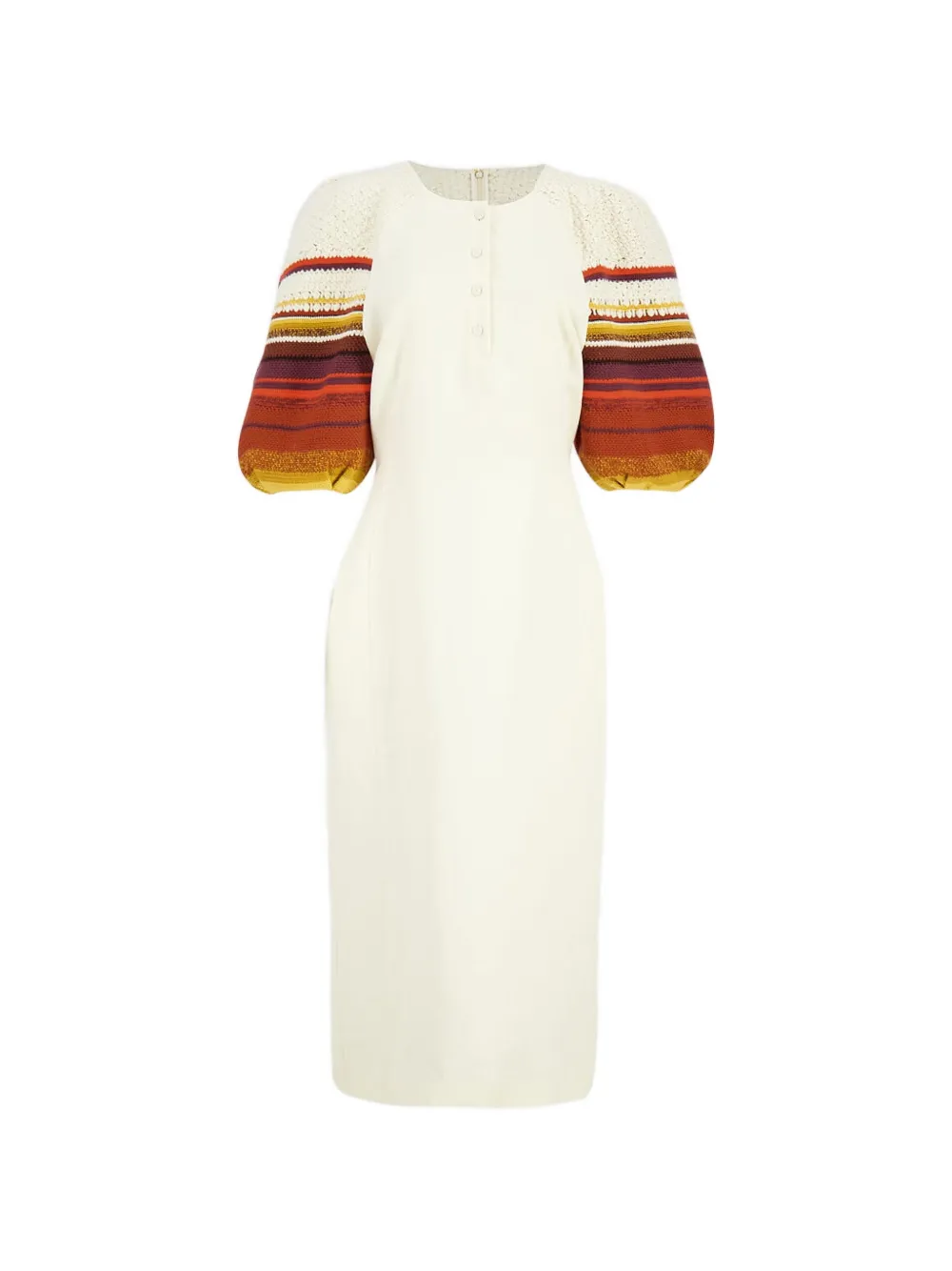 Gabriela Hearst Nomo Textured Linen Dress In White