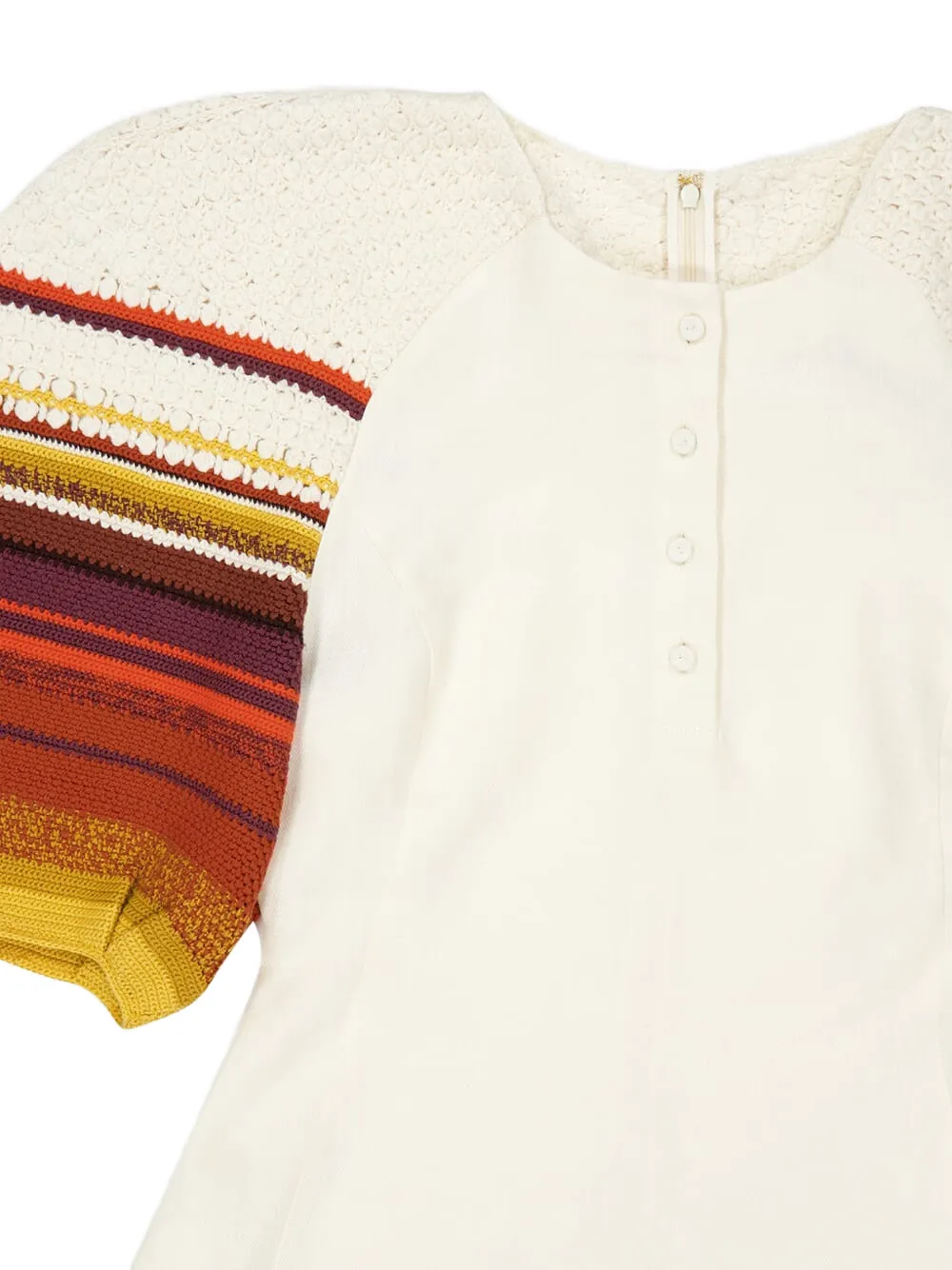 Gabriela Hearst Nomo linnen jurk met textuur Beige