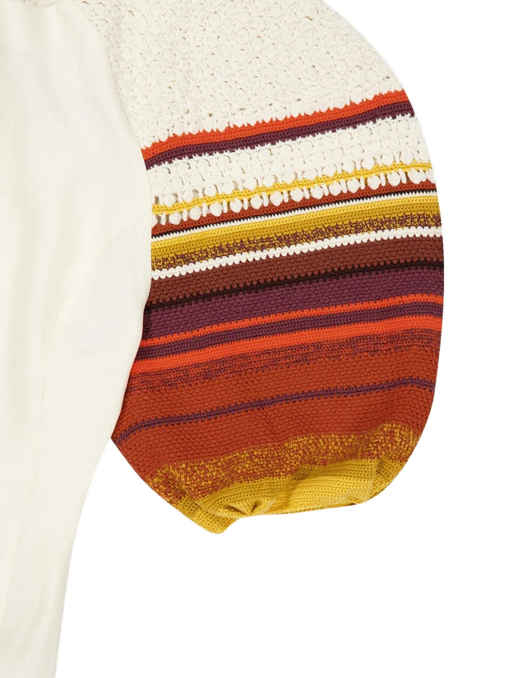 Gabriela Hearst Nomo linnen jurk met textuur Beige