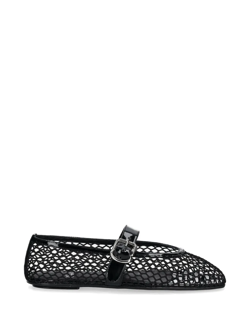 Jeffrey Campbell mesh patent-trim ballet flats - Bianco
