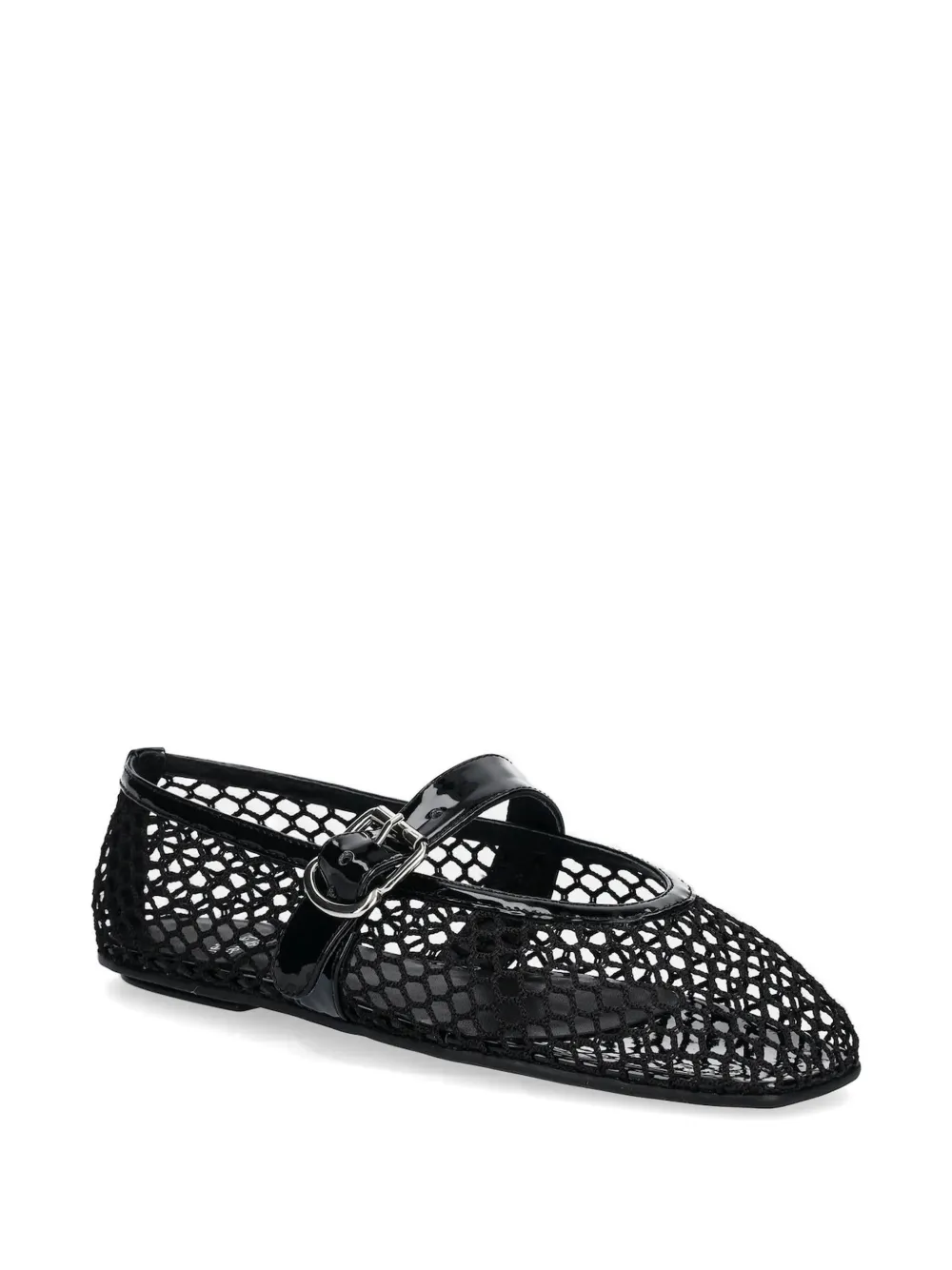 Jeffrey Campbell mesh patent-trim ballet flats Wit