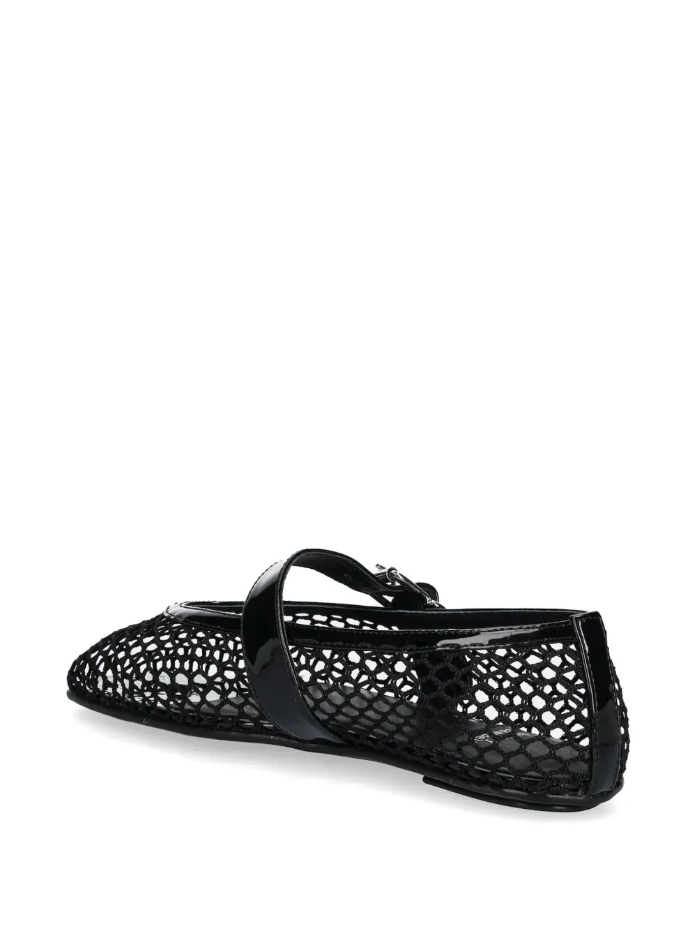 Jeffrey Campbell mesh patent-trim ballet flats Wit
