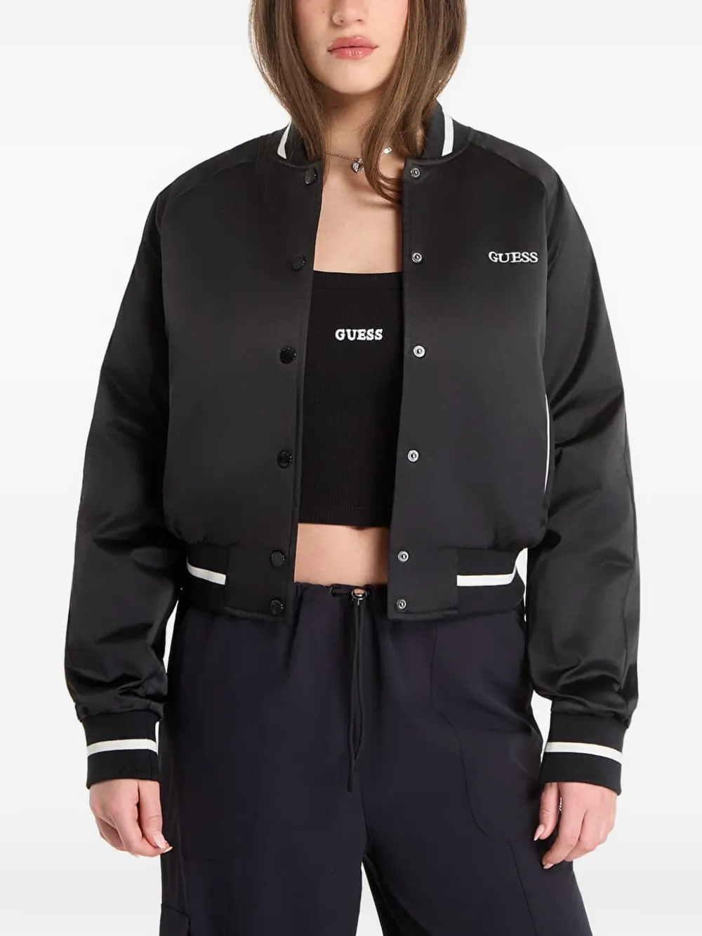 GUESS USA logo-print jacket - Black