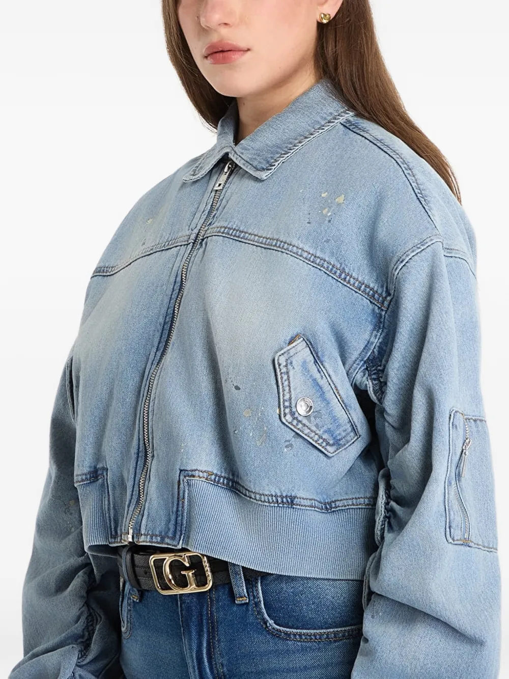 GUESS USA Anna denim jack Blauw