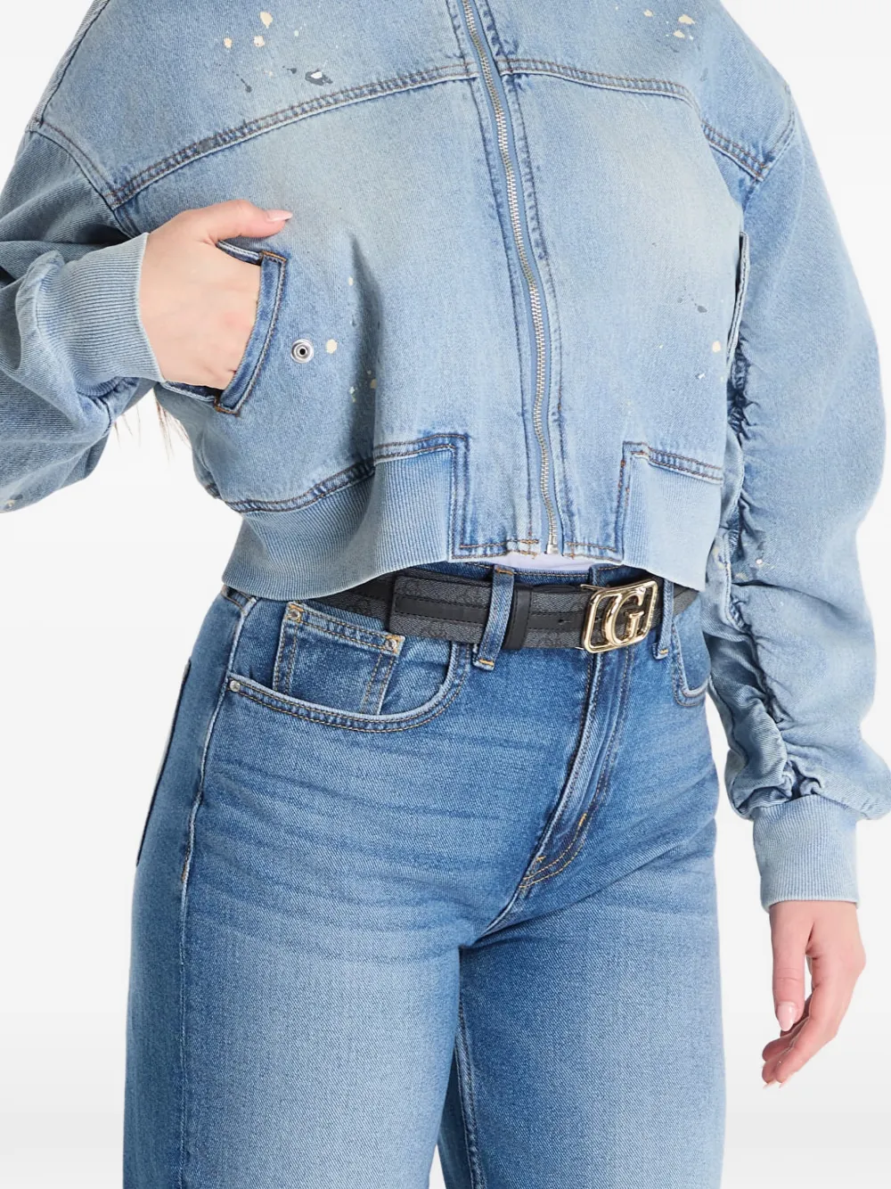 GUESS USA Anna denim jack Blauw
