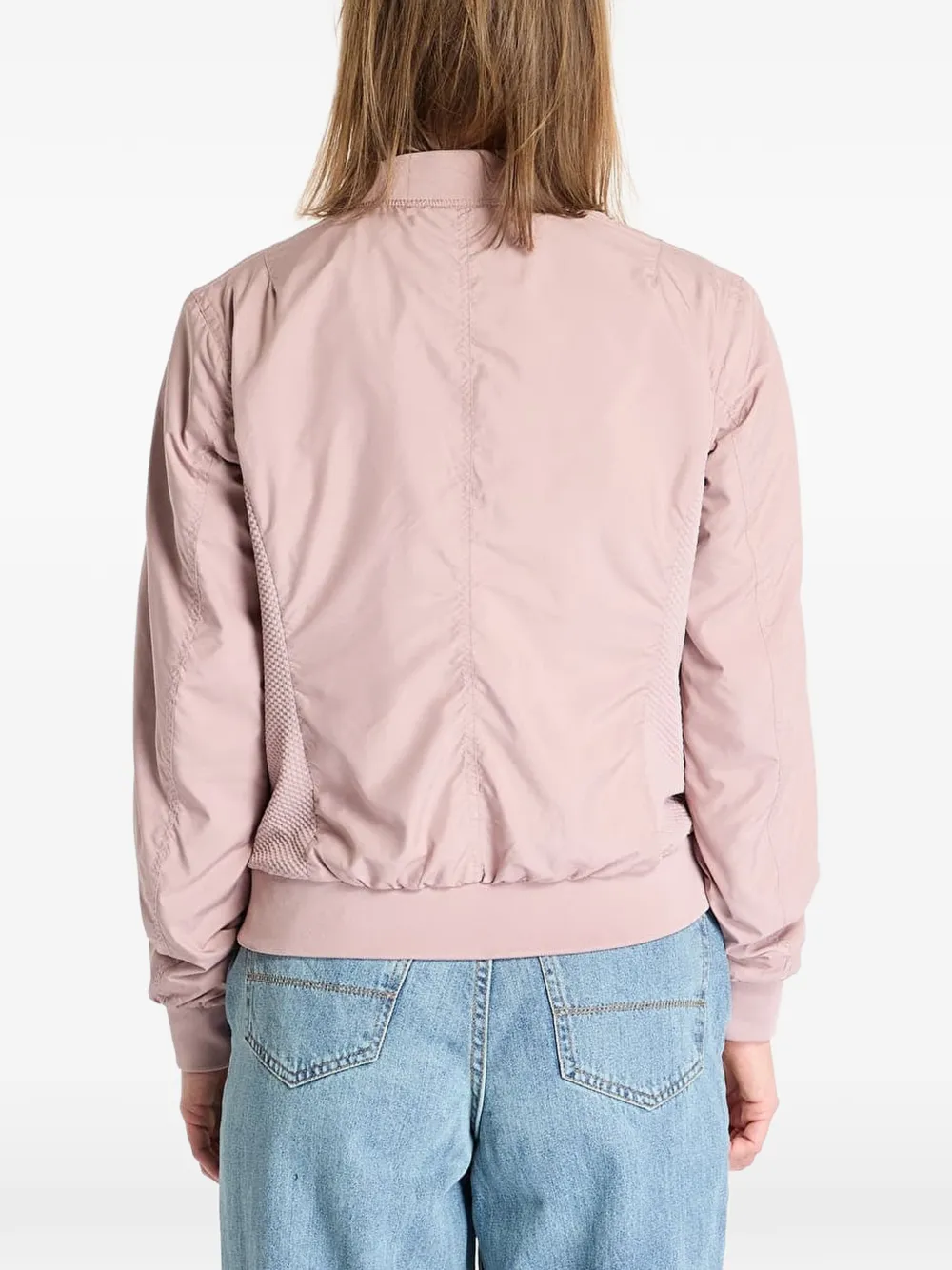 Urban Classics Bomberjack met geribbelde afwerking Roze