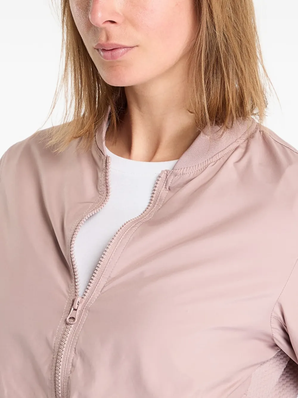 Urban Classics Bomberjack met geribbelde afwerking Roze