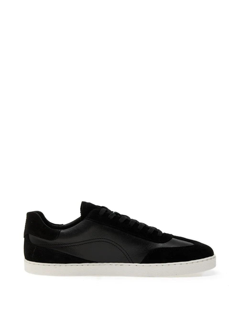 GROUNDIES suede-panelled leather sneakers Zwart