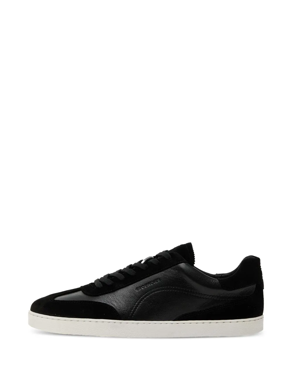 GROUNDIES suede-panelled leather sneakers Zwart