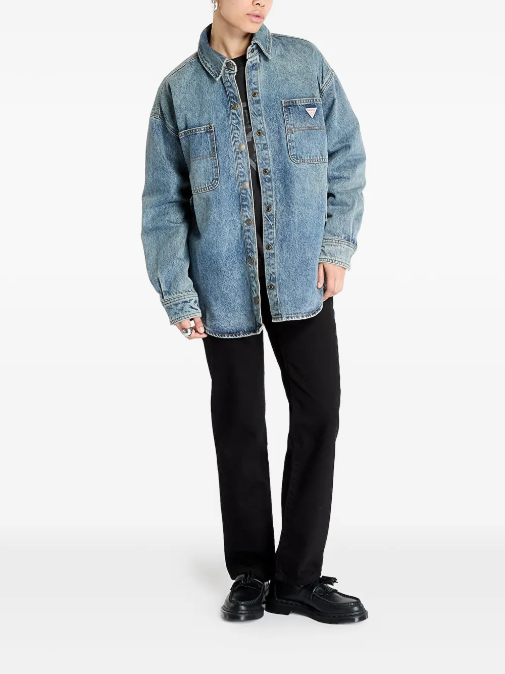 GUESS USA Denim overhemd Blauw