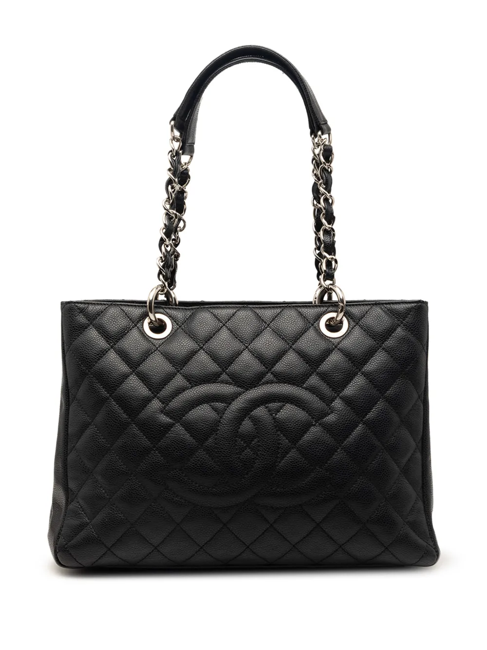 CHANEL Pre-Owned 2009-2010 Caviar Grand Shopping tote bag - Nero