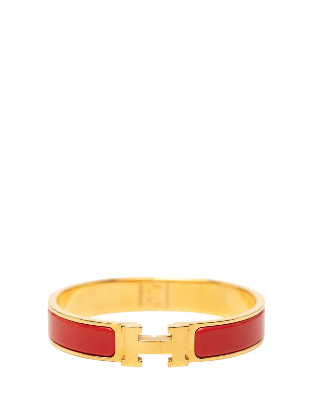 Hermès Pre-Owned 2000-2015 Narrow Enamel Clic H Bracelet PM costume bracelet - Gold
