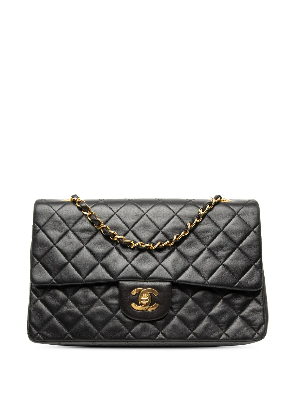 CHANEL Pre-Owned 1991-1994 Medium Classic Lambskin Double Flap shoulder bag - Nero