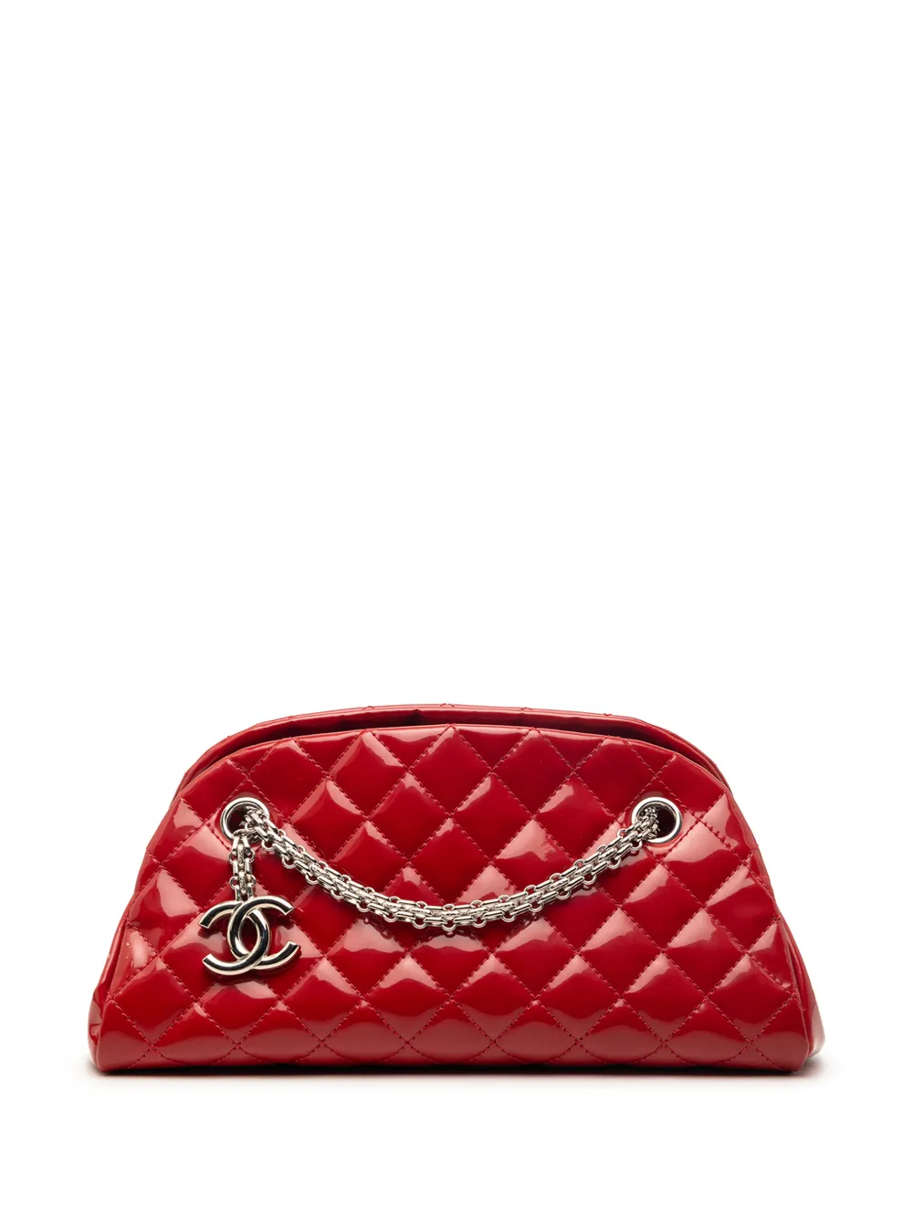 CHANEL Pre-Owned 2010-2011 Small Patent Just Mademoiselle shoulder bag - Rosso