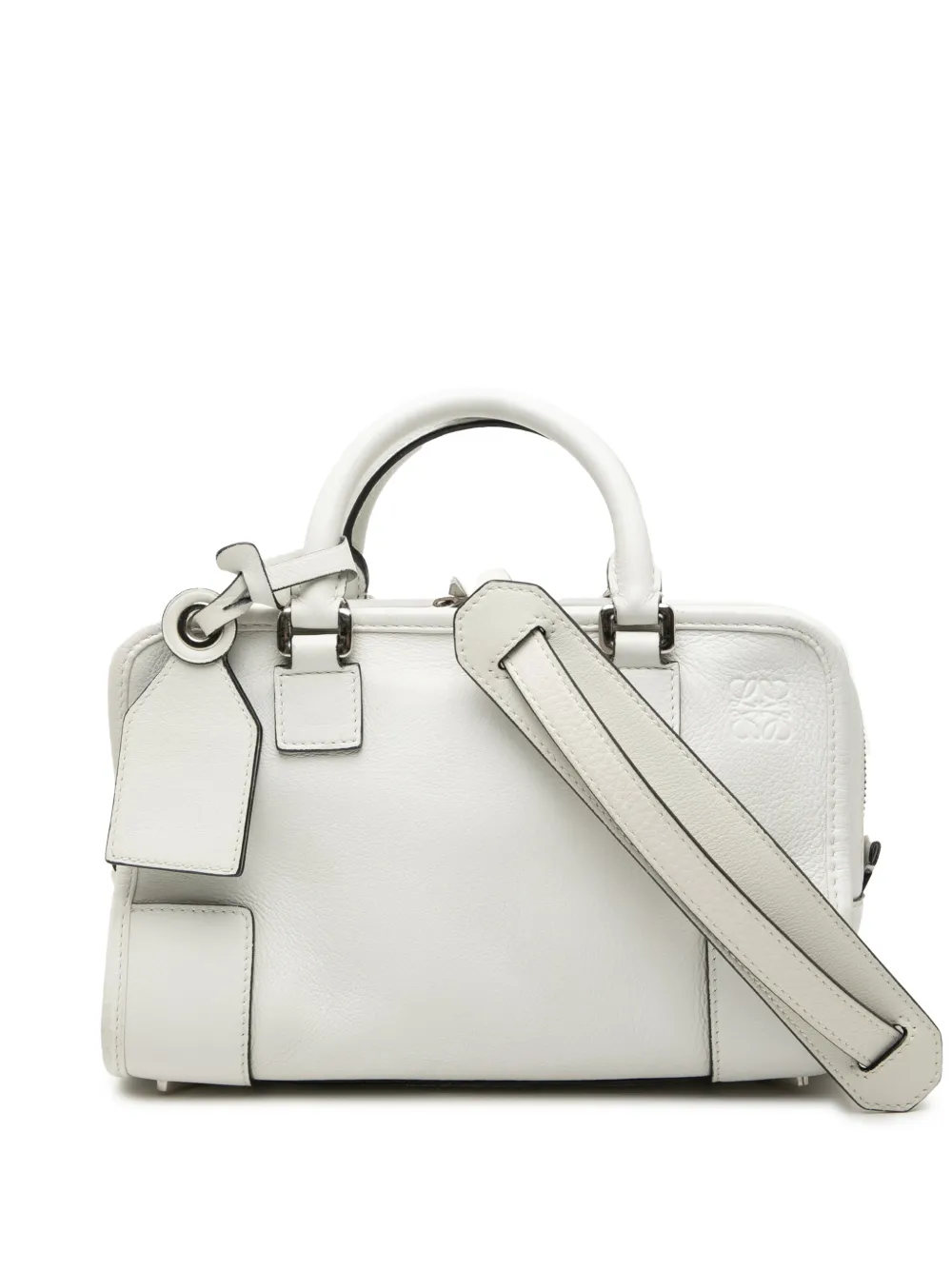 Loewe Pre-Owned 2016 Leather Amazona 23 satchel - Bianco