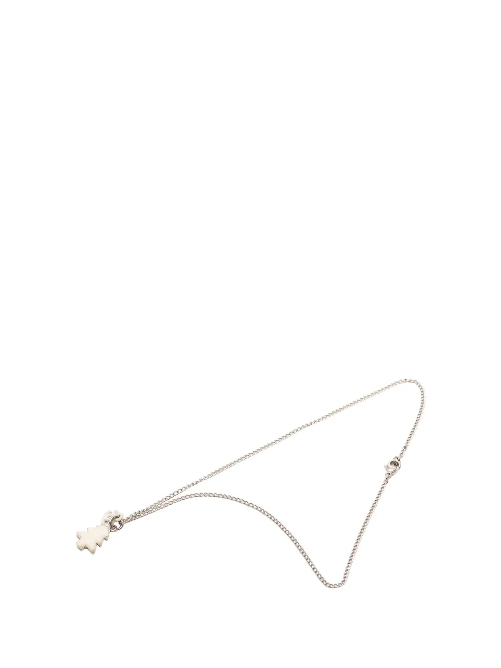 CHANEL Pre-Owned 2003 Silver Plated CC Christmas Tree Pendant Necklace costume necklace - Argento