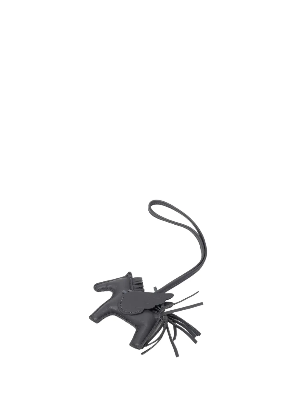 Hermès Pre-Owned 2024 Milo Lambskin GriGri Rodeo Pegasus Bag Charm key chain - Grigio