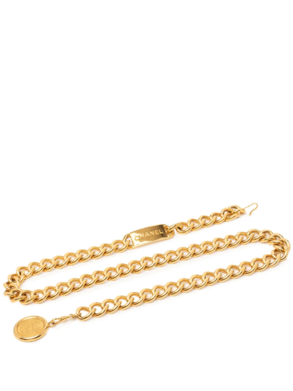 CHANEL Pre-Owned 1950-1970 CC Gold Plated 31 Rue Cambon Medallion Chain belt - Oro