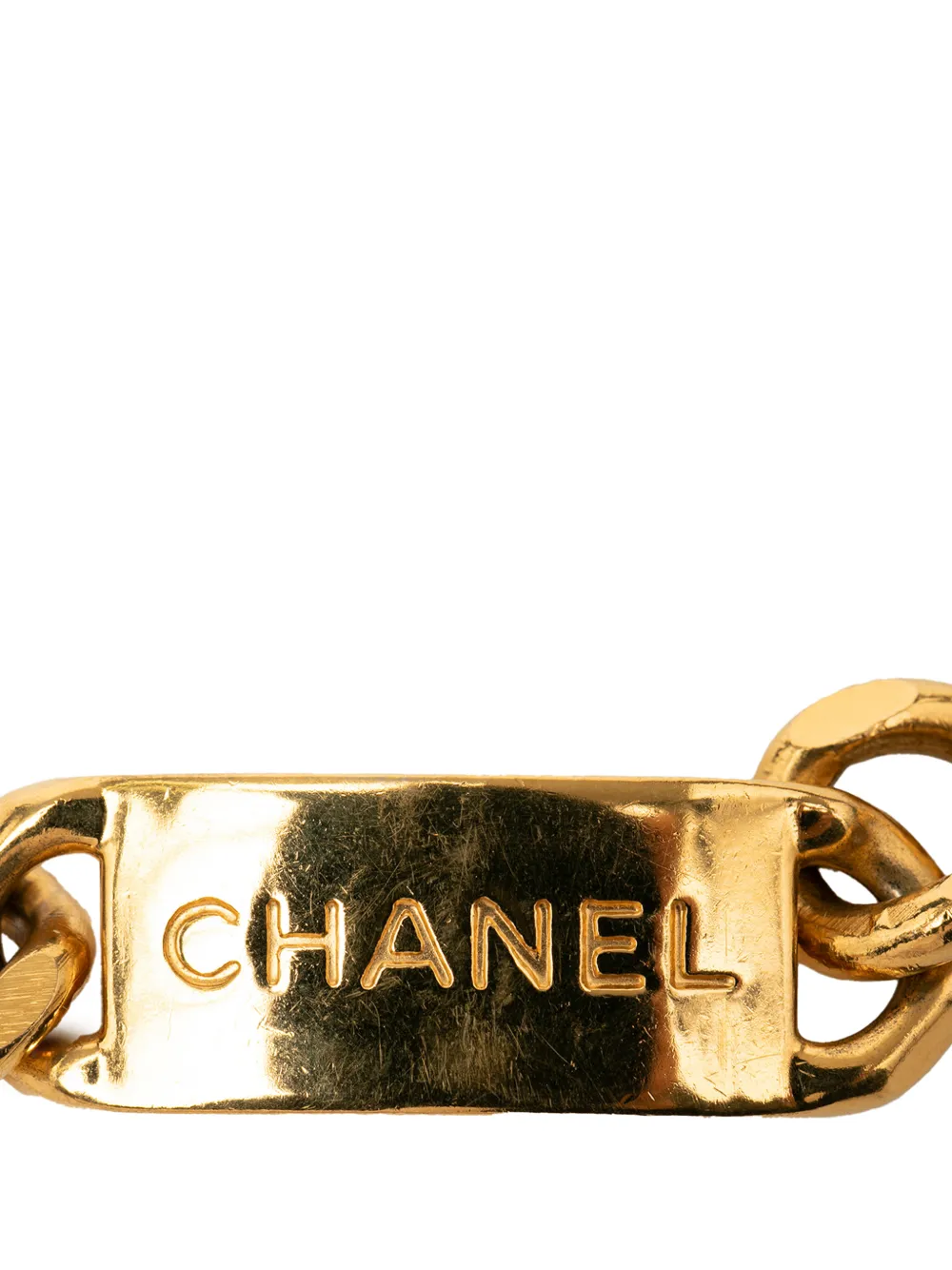  Chanel Pre-owned Cinturón De Cadena 31 Rue Cambon Con Medallón Bañado En Oro Con Logo Cc 1950-1970 - Dorado 