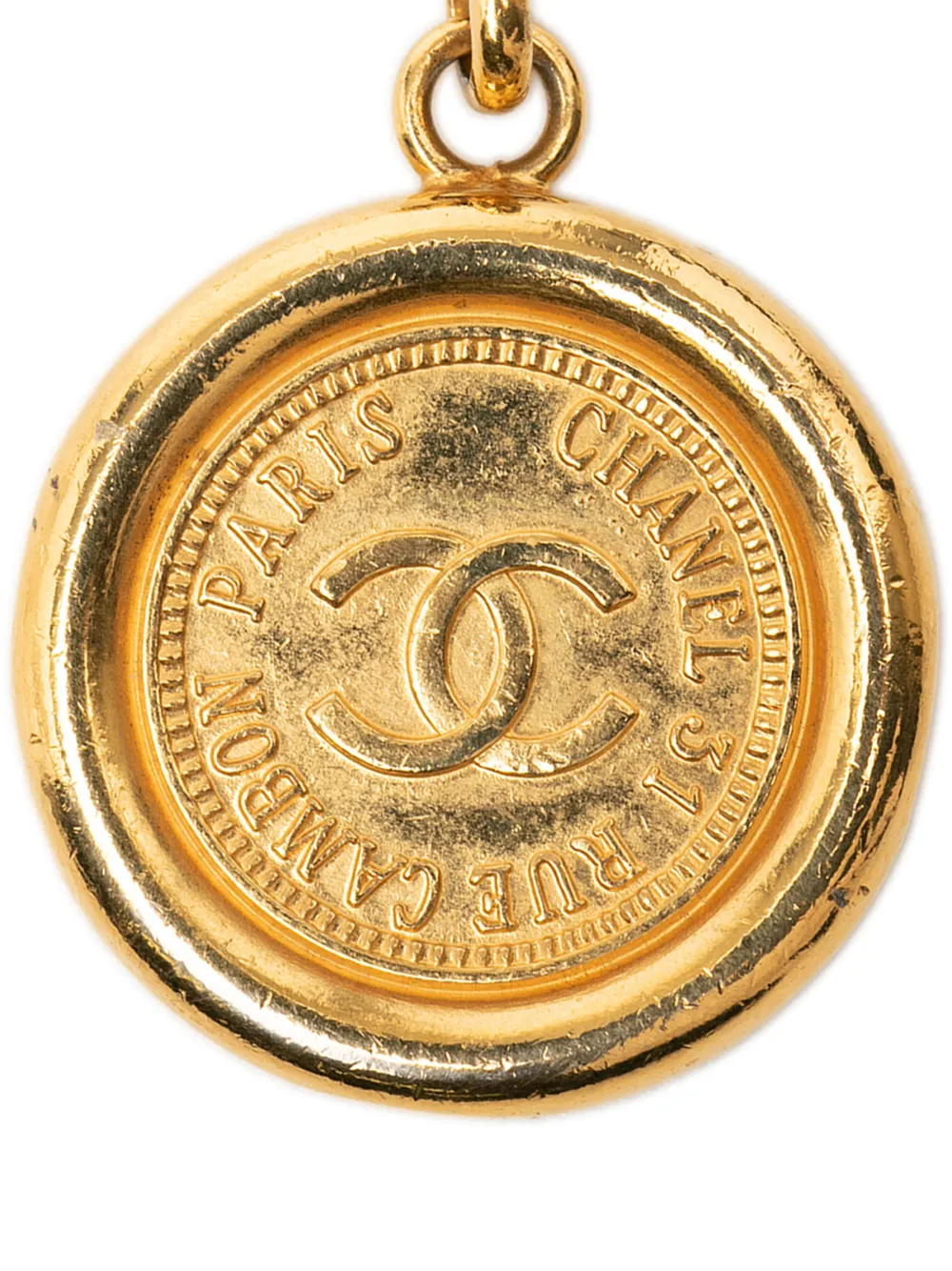  Chanel Pre-owned Cinturón De Cadena 31 Rue Cambon Con Medallón Bañado En Oro Con Logo Cc 1950-1970 - Dorado 