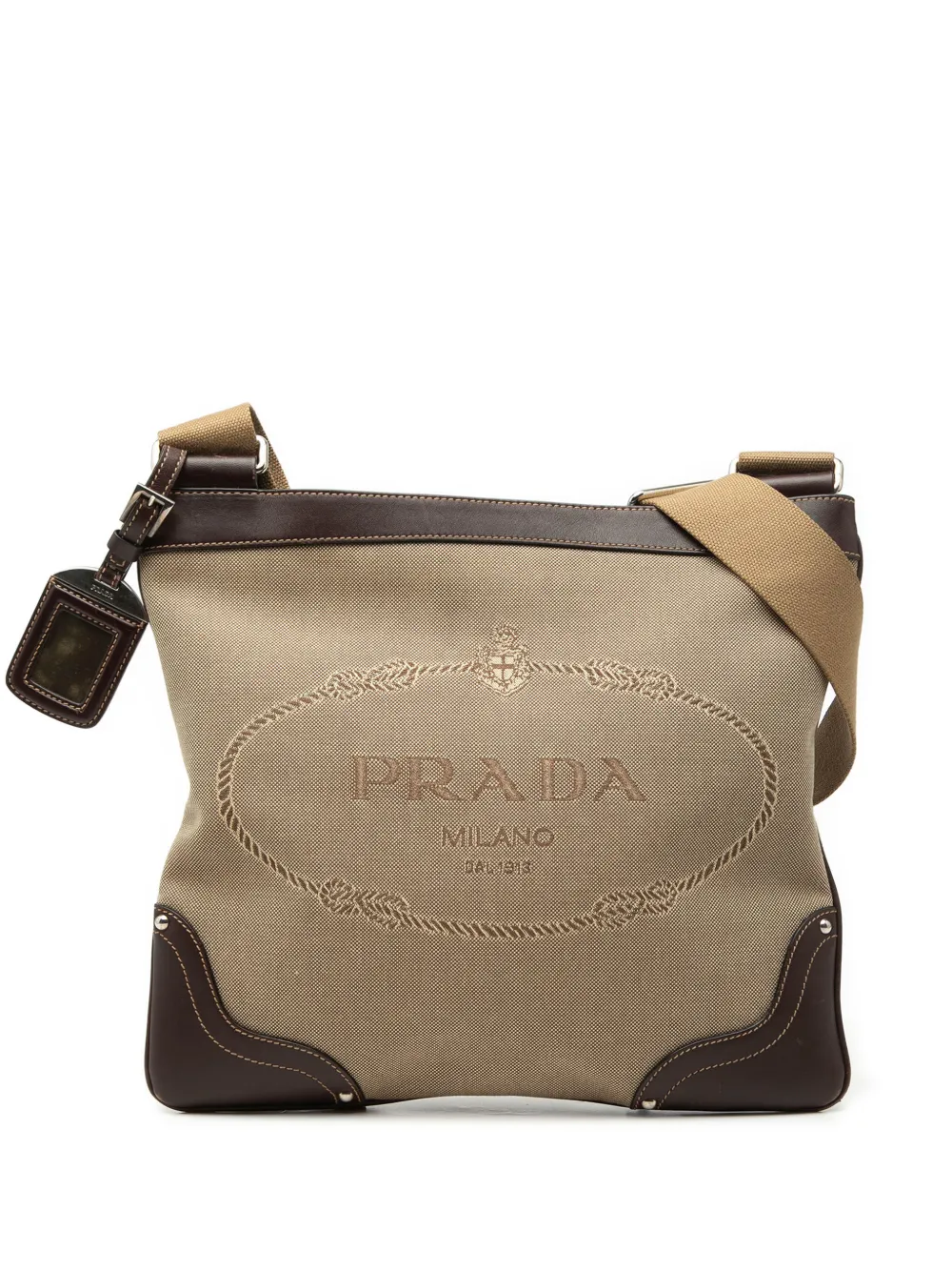 Prada Pre-Owned 2010-2026 Canvas Canapa Logo crossbody bag - Toni neutri