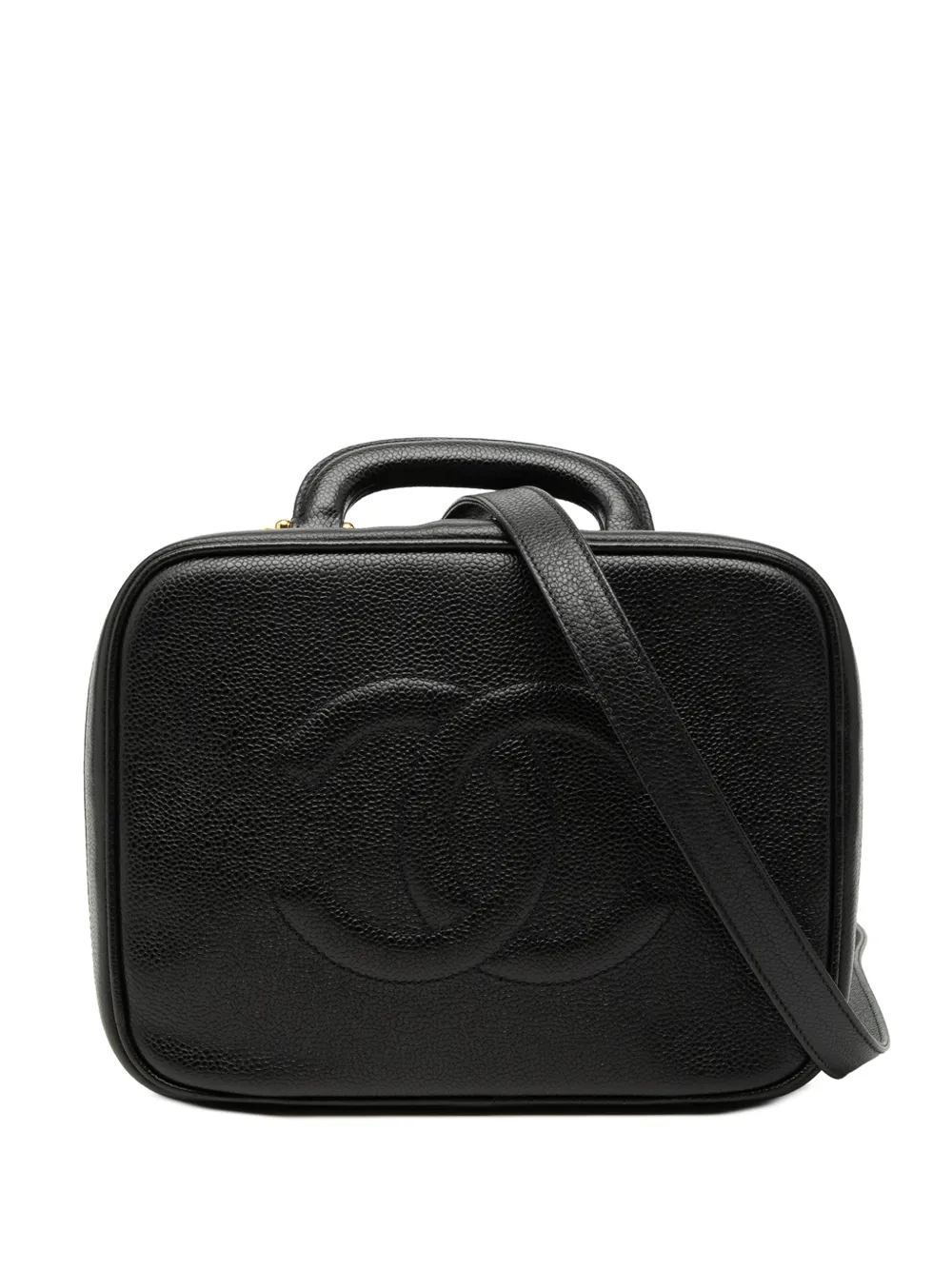 CHANEL Pre-Owned 1996-1997 CC Caviar Vanity Case satchel - Nero