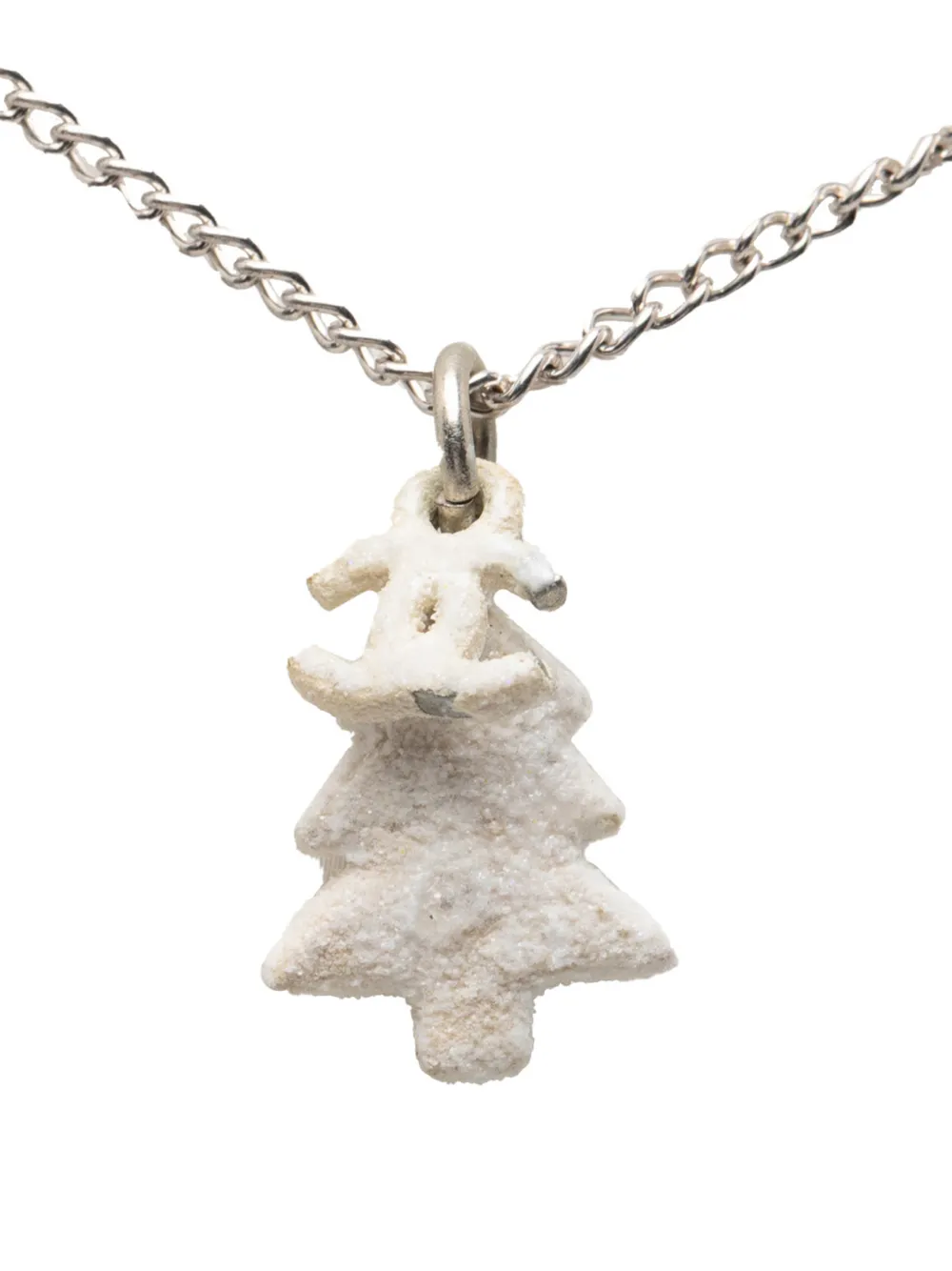 CHANEL Pre-Owned 2003 Silver Plated CC Christmas Tree Pendant Necklace costume necklace - Argento