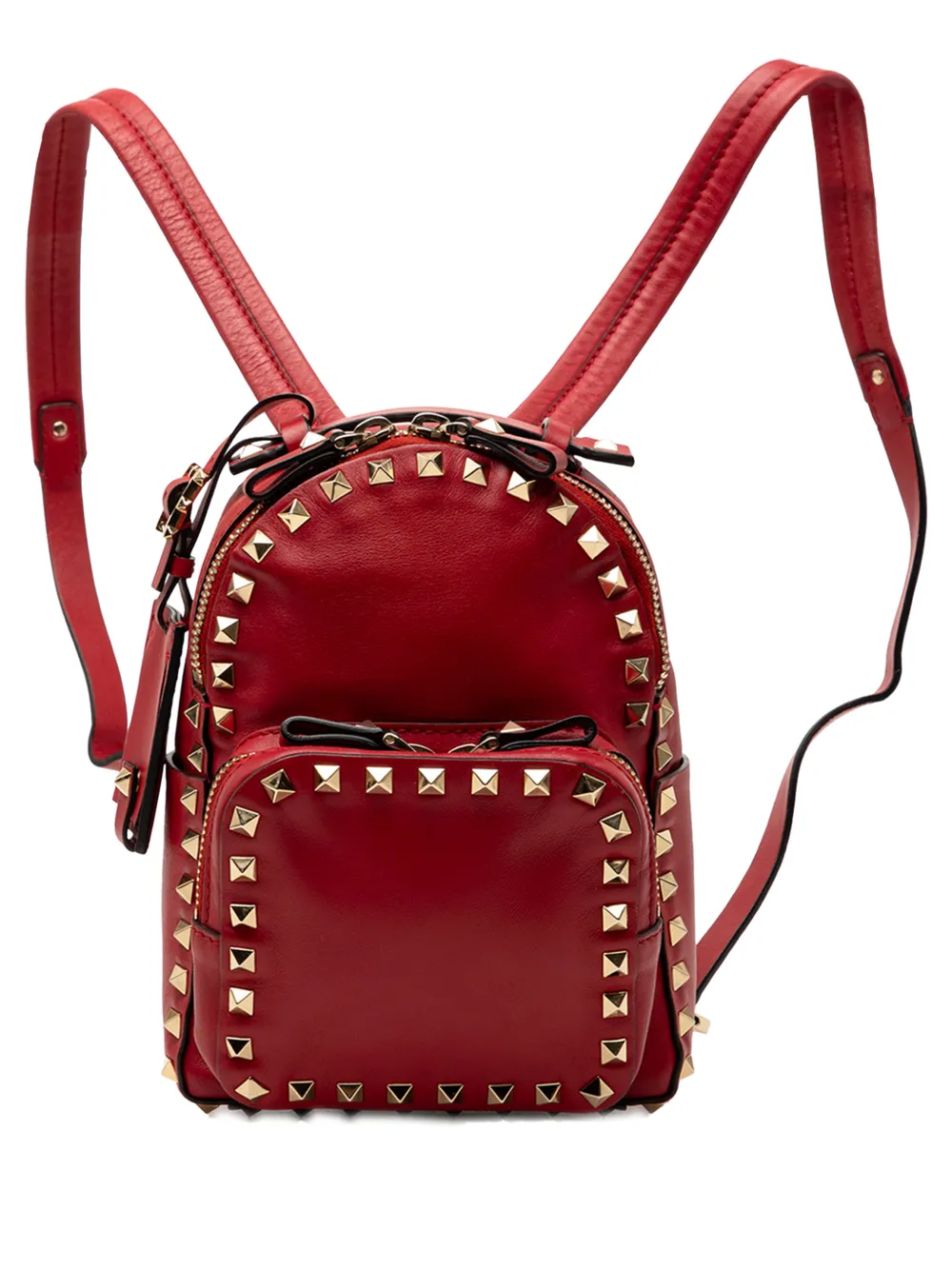 Valentino Garavani Pre-Owned 2000-2017 Mini Calfskin Rockstud backpack - Rot