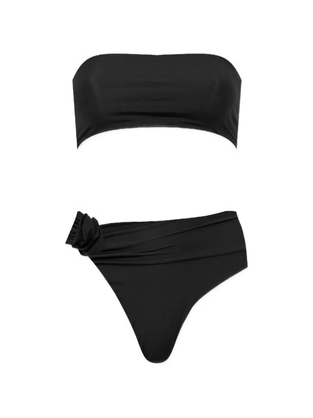 Maygel Coronel Alheli appliqué-ruched bikini - Nero