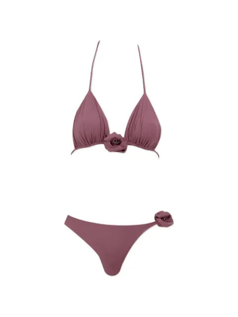 Maygel Coronel floral-appliqué bikini