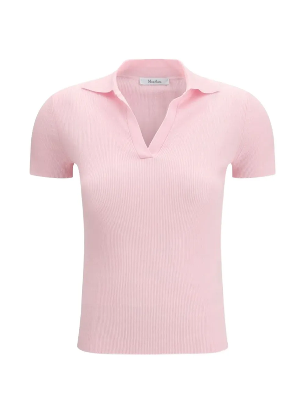 Max Mara Polo in maglia a coste - Rosa