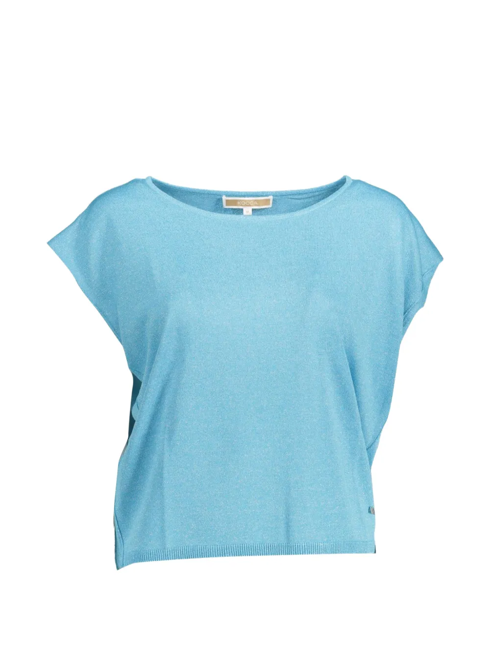 Kocca metallic-knit boat-neck top - Blu