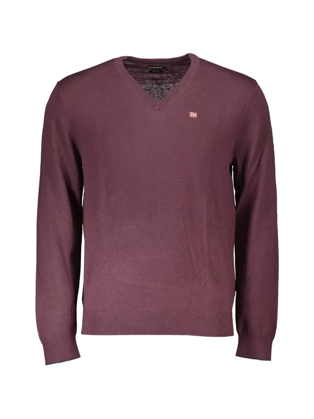 Napapijri logo-patch V-neck sweater - Viola