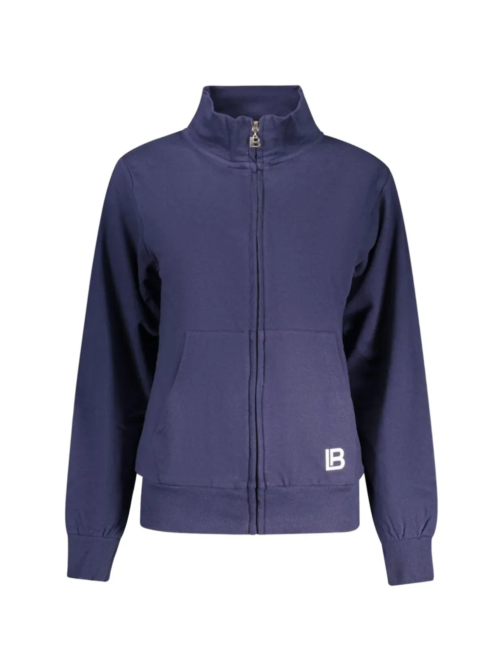 Laura Biagiotti logo-patch zip-up sweatshirt - Blu