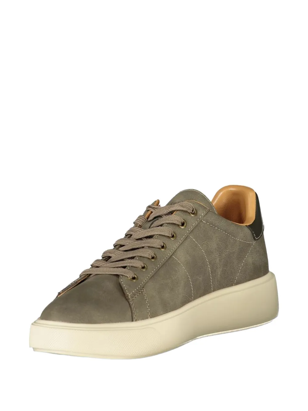 Blauer logo-patch suede sneakers Grijs