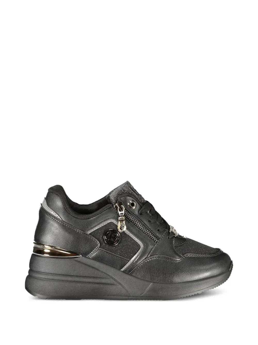 Laura Biagiotti zipper-detail platform sneakers Zwart