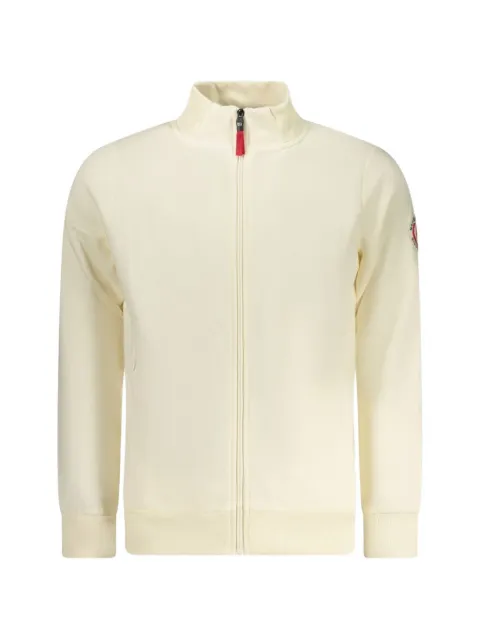 Norwegian Rain logo-patch zip-up sweater