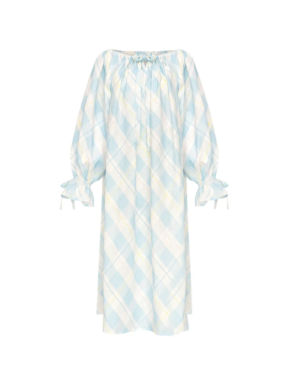 Sleeper Cha-cha Ruffled Midi Dress In Blue