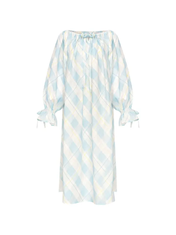 Sleeper Cha-Cha Ruffled Midi Dress | Blue