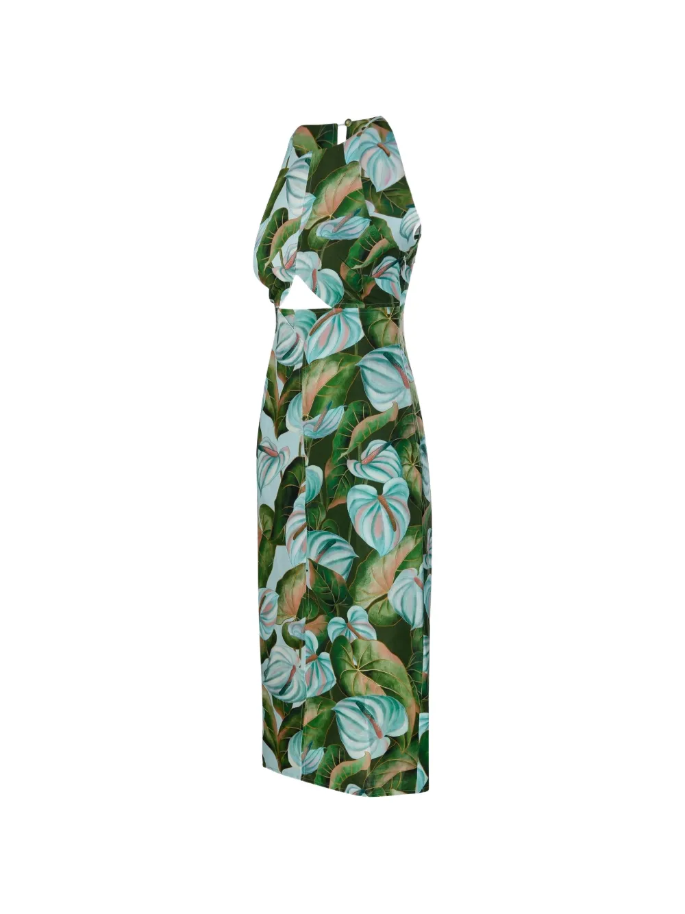 FARM Rio Midi-jurk met bloemenprint Groen