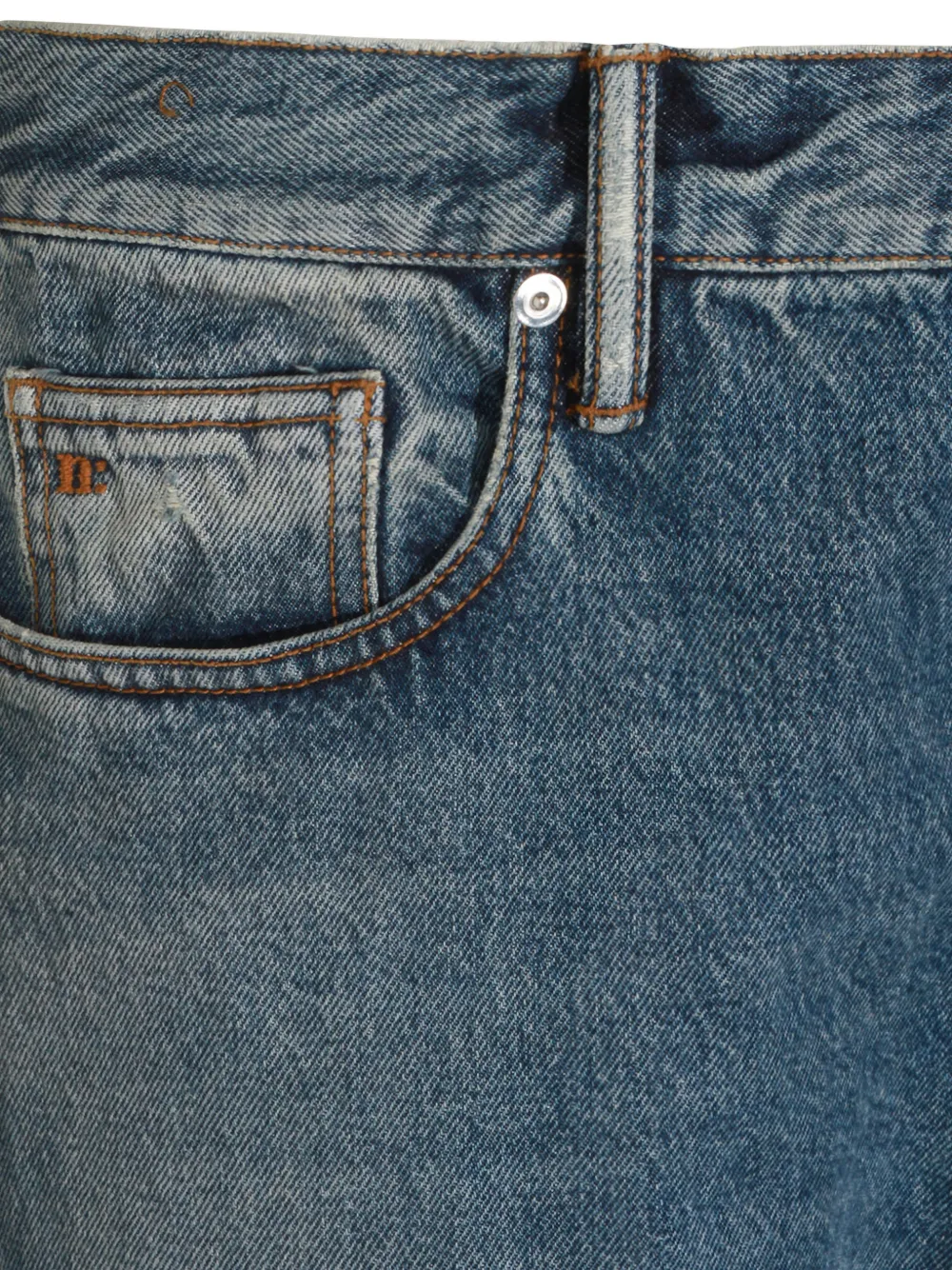 Nine In The Morning Jeans met vervaagd effect Blauw