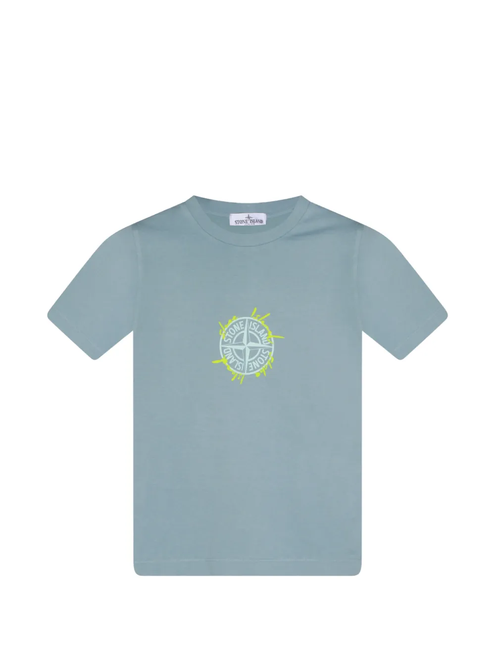 Stone Island Junior Compass One logo-print T-shirt - Blu