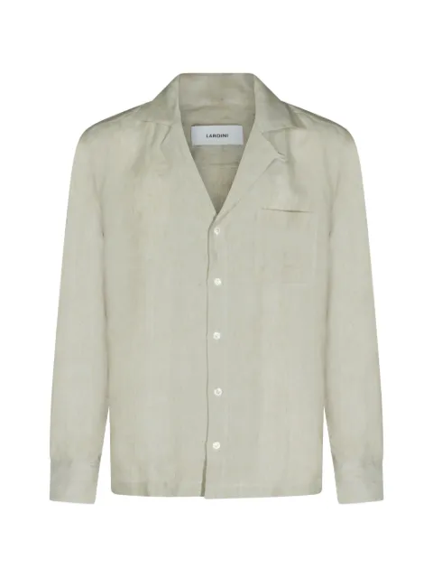 Lardini camp-collar linen shirt