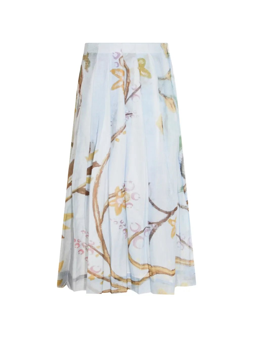 TALKING WALLS floral-print pleated skirt - Blu