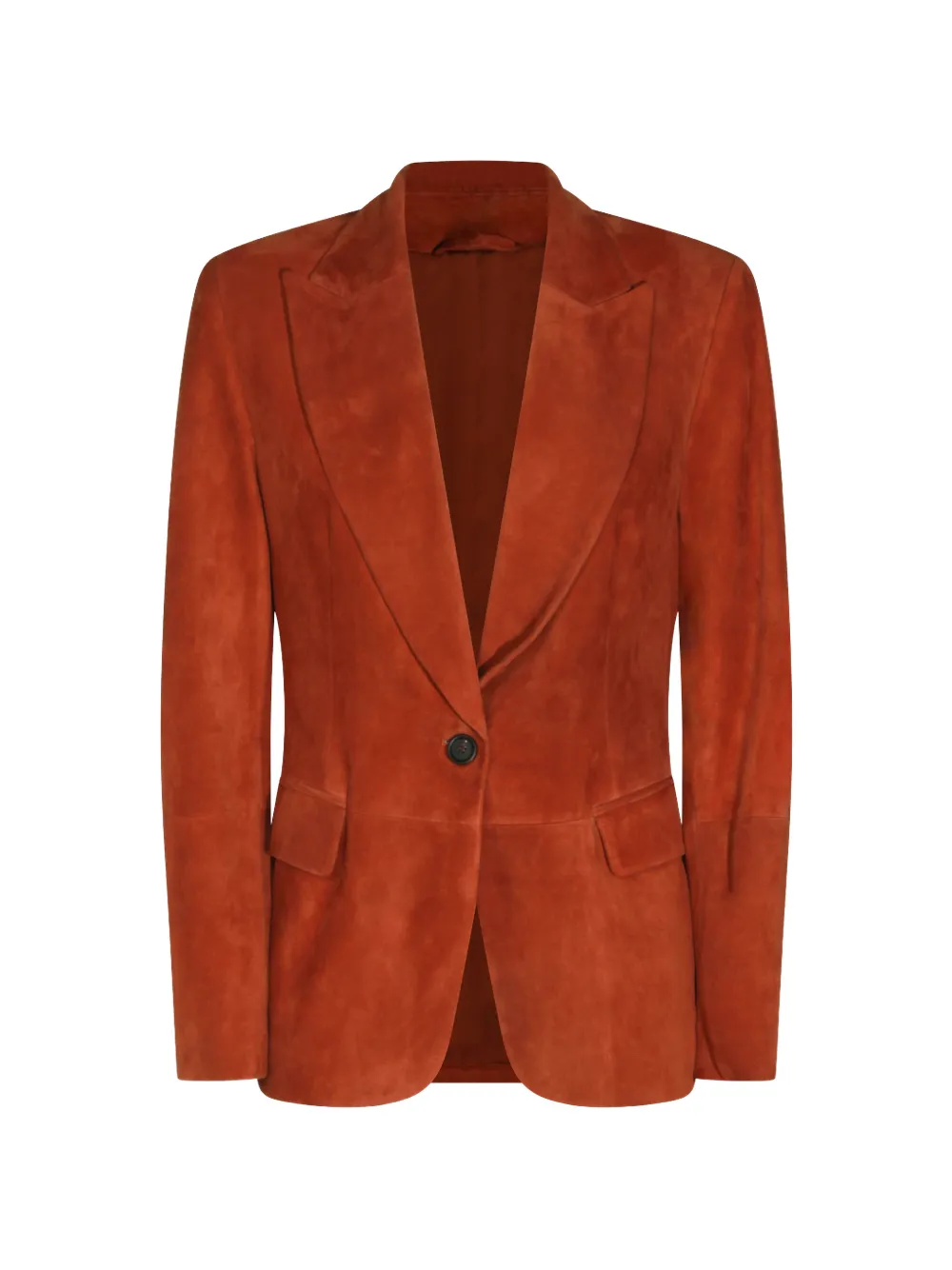 Brunello Cucinelli monili-chain suede blazer - Red