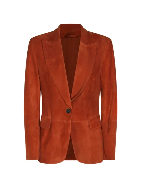 Brunello Cucinelli monili-chain suede blazer