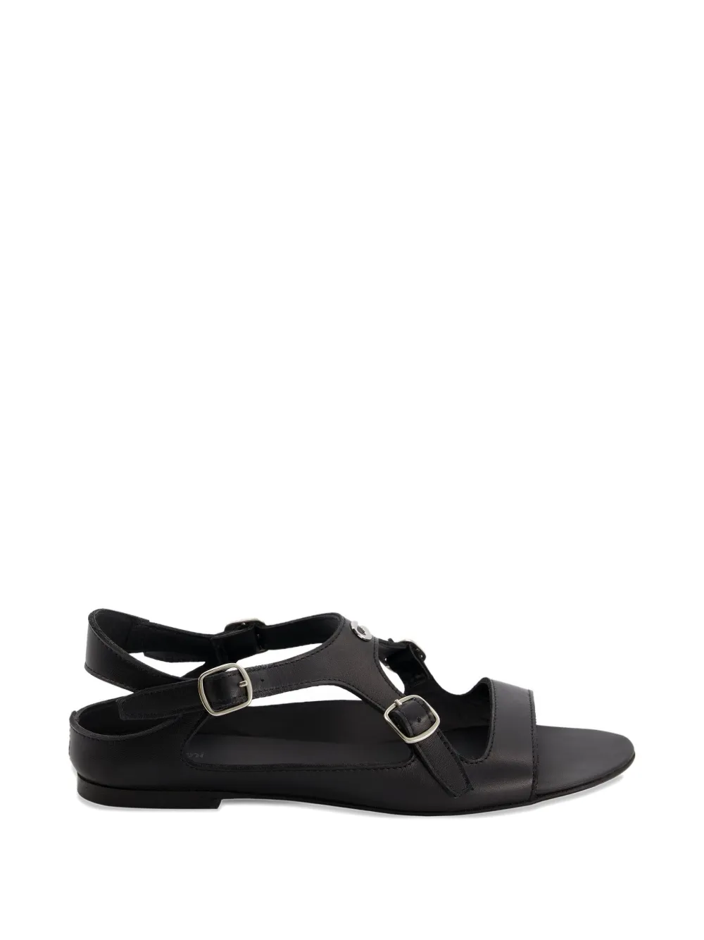 Coperni buckle leather sandals Zwart