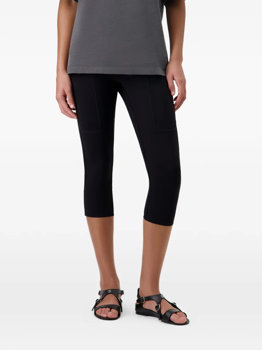 Coperni buckle leather sandals Zwart