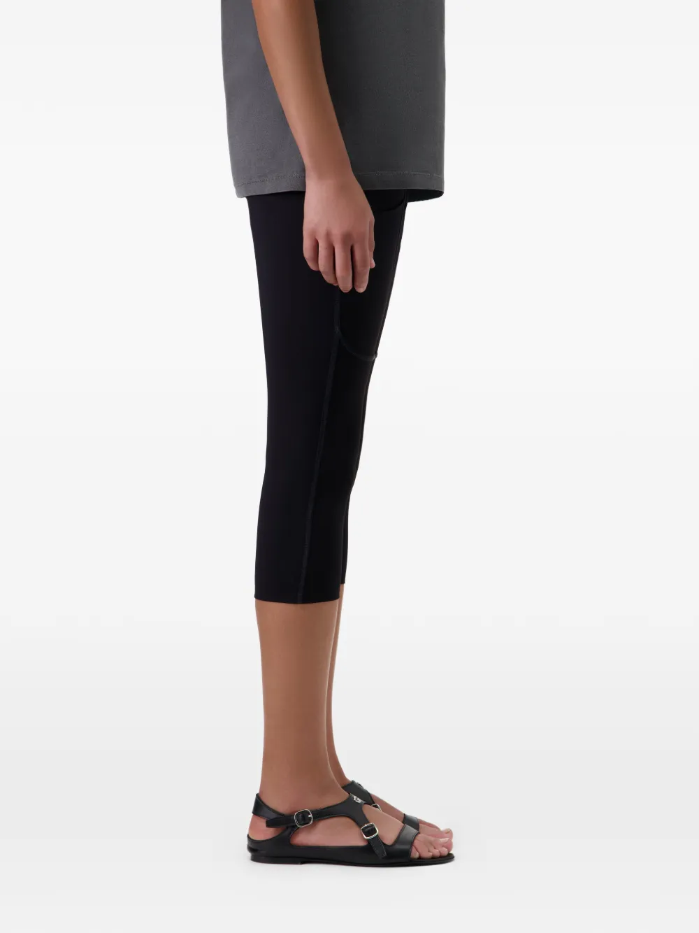 Coperni buckle leather sandals Zwart