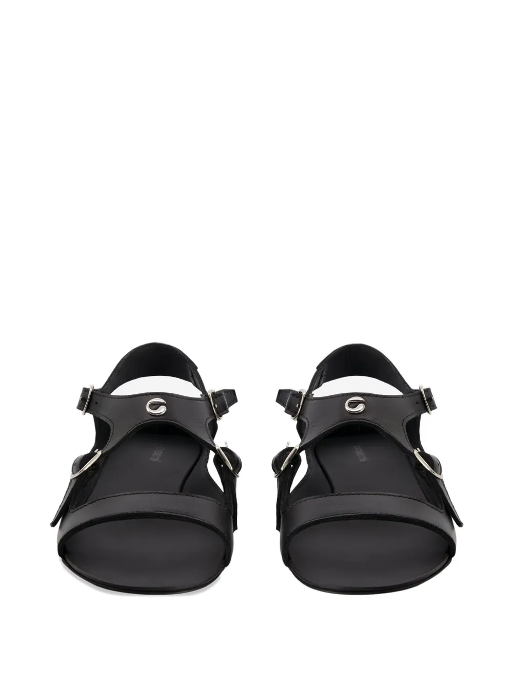Coperni buckle leather sandals Zwart